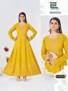 Waniya Blue Hills Rayon Foil Printed Anarkali Concept Kurti Collection